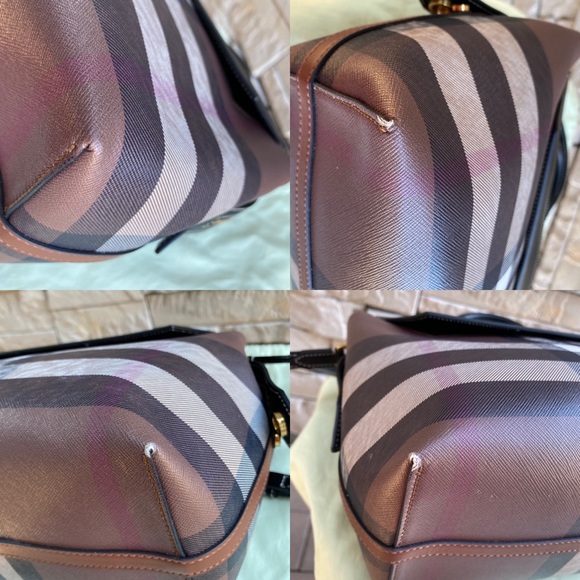 SOLD Burberry Catherine Smoked Check Tote Bag - Picture 12 of 16